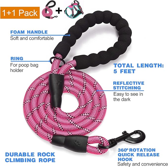 tobeDRI No Pull Dog Harness Adjustable Reflective Oxford Easy Control Medium - Image 2