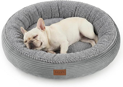 Love's cabin Round Donut Cat and Dog Cushion Bed, 30in Pet Bed by Lovescabin