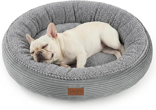 Love's cabin Round Donut Cat and Dog Cushion Bed, 30in Pet Bed by Lovescabin