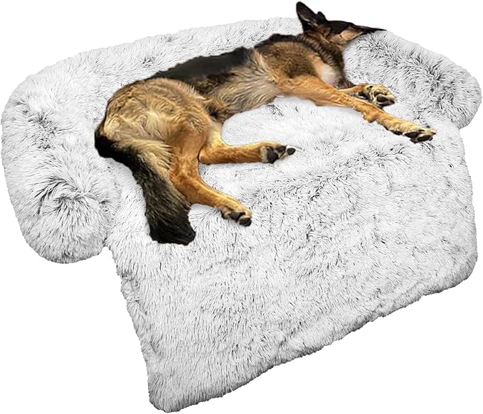 Calming Dog Bed Fluffy Plush Dog Mat by GGIB