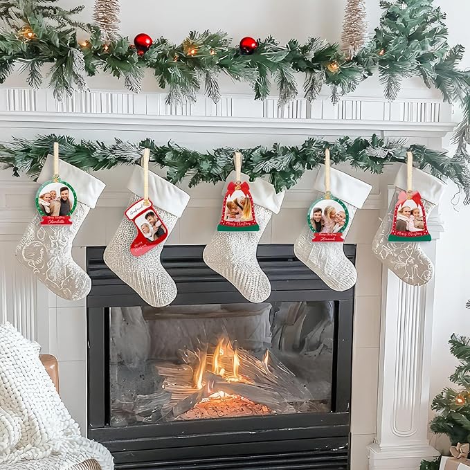 UNIQOOO Jingle Bell Christmas Acrylic Picture Frame Ornaments - Image 5