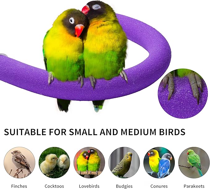 FrgKbTm U Shape Parrot Perch Stand Toy Bird Platform Sand Paw Grinding Clean - Image 4