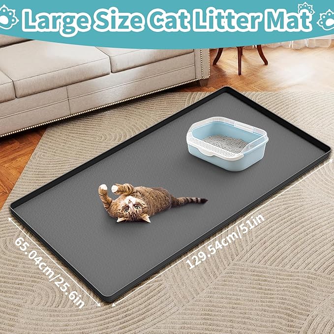 Cat Litter Mat, Silicone Cat Litter Box Mat - Image 2