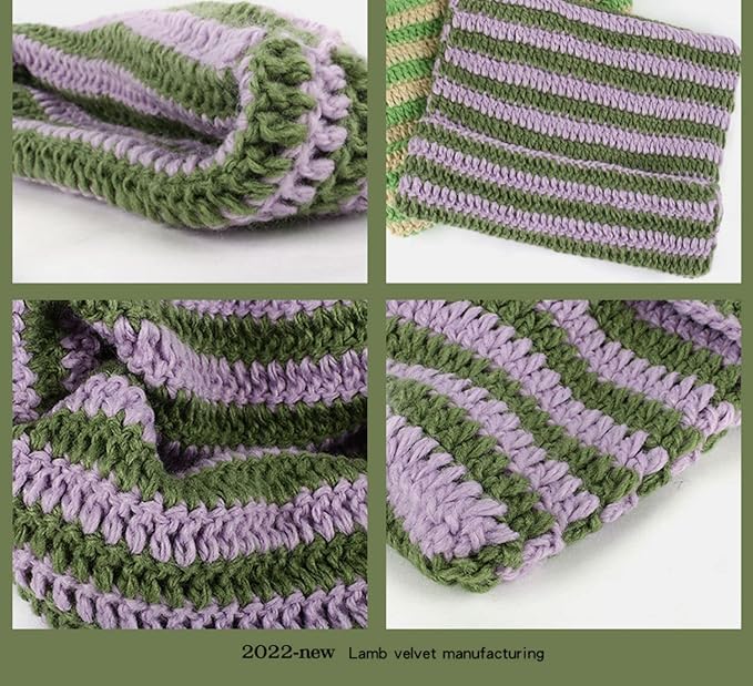 Crochet Hats for Women Cat Beanie Vintage Beanies Women Fox Hat Grunge - Image 3