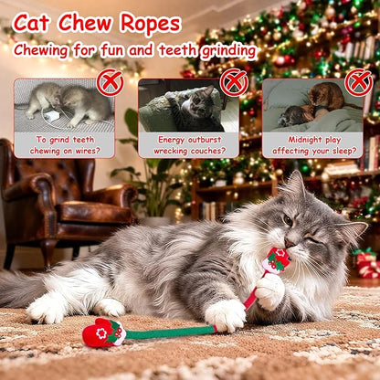Retro Shaw Cat Chew Ropes 3PCS, Kitten Teething Toys - Image 4