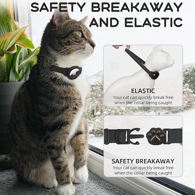 AirTag Cat Collars, Stretchy Collar - Image 4