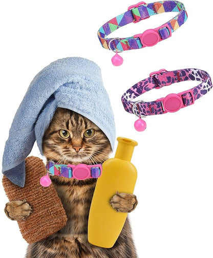 SOLMOONY Cute Cat Collar for Girl Boy, Colorful Breakaway Cat Collars - Image 6