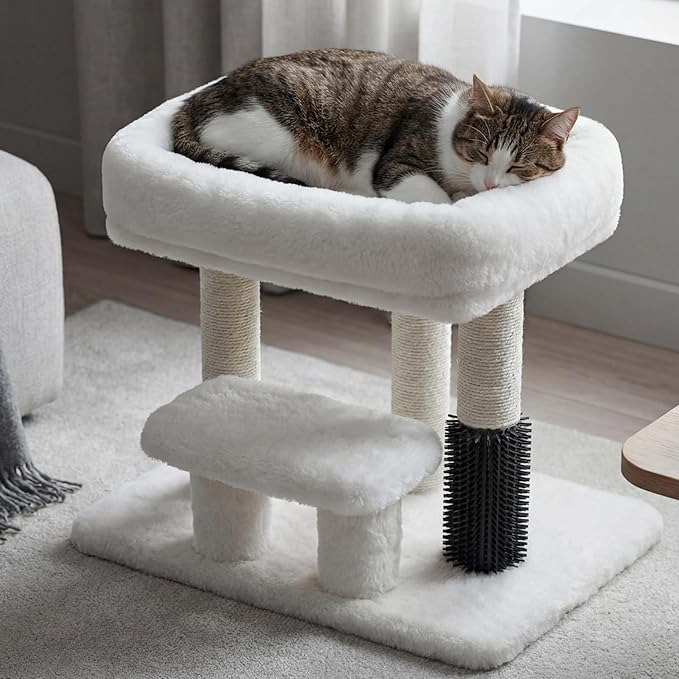 Heybly Cat Scratching Post, Small Cat Tree Tower by HEYBLY