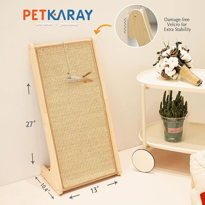 PETKARAY Cat Scratcher, Sisal Scratching Ramp, L Shape Scratch Pad - Image 7