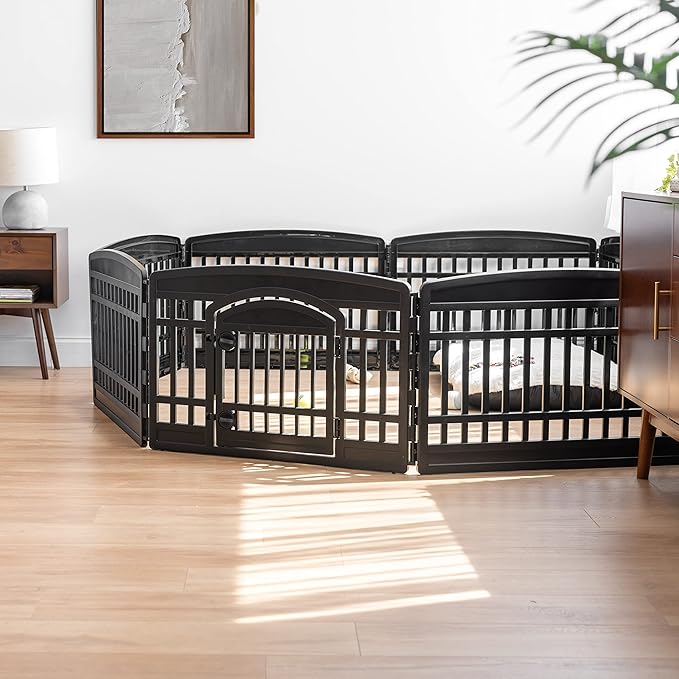 IRIS USA 24" Dog Playpen 8-Panel Pet Exercise Pen - Image 9