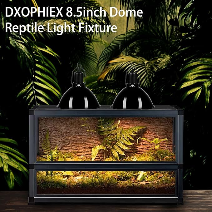 DXOPHIEX 8.5inch Dome Reptile Heat Lamp Reptile Light Fixture UVB Light Fixture - Image 5