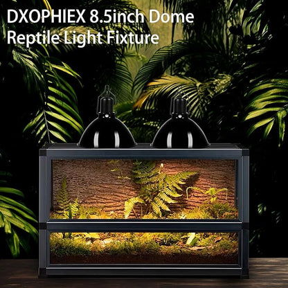 DXOPHIEX 8.5inch Dome Reptile Heat Lamp Reptile Light Fixture UVB Light Fixture - Image 5