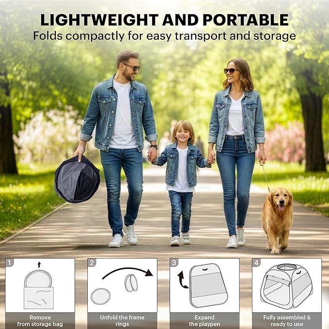 LAFYETTE. - US Based, Portable Cat Playpen, Trapezoidal Stable Design, Foldable - Image 3