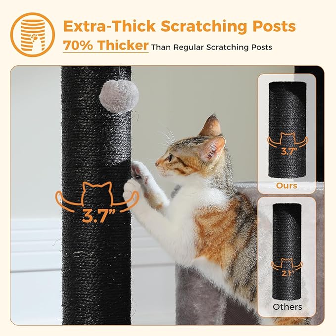 MUTTROS Large Cat Tree with Reinforced Scratching Posts - Image 3