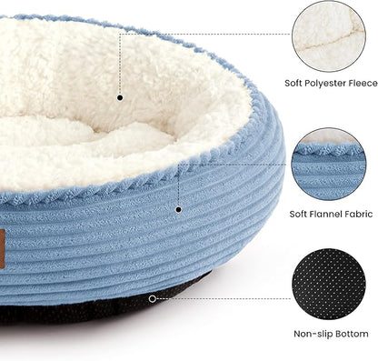 Love's cabin Round Donut Cat and Dog Cushion Bed, 30in Pet Bed - Image 2