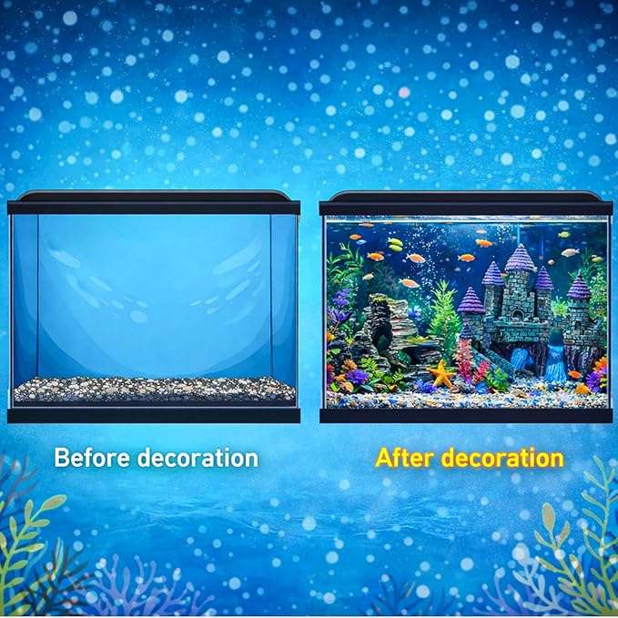 Mechpia 13 Pieces Aquarium Decorations Kit, Fish Tank Decorations Set Small - Image 4