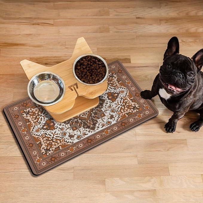 Pet Feeding Mat for Floors Waterproof Dog Mat for Food and Water Absorbent - Image 7