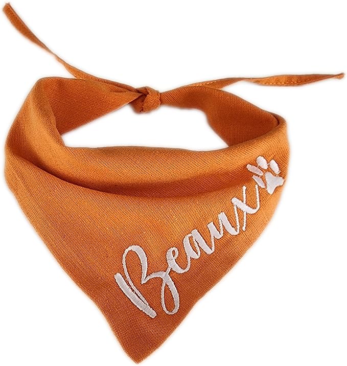 Personalized Dog Bandana Embroidered Name Custom Neckwear Dog Scarf Triangle - Image 3
