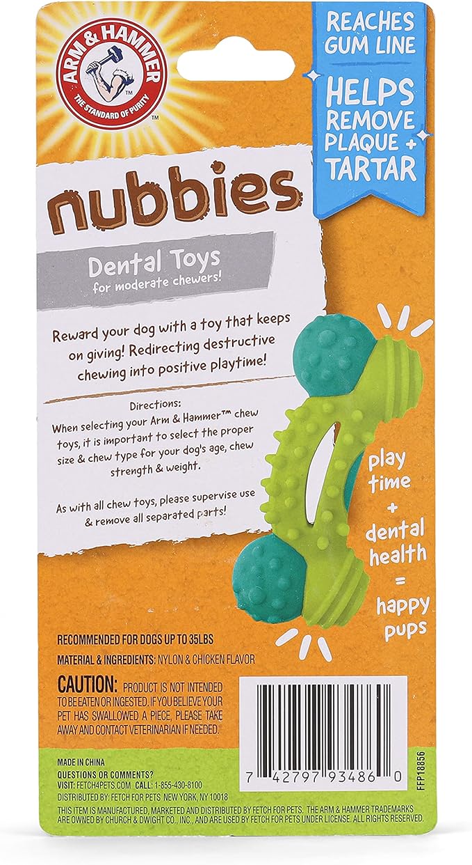 Arm & Hammer for Pets Nubbies Duality Bone Dental Dog Toy| Best Chew Toy for - Image 2