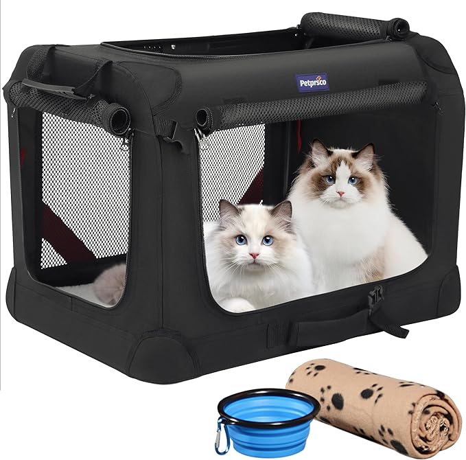 Petprsco Large Cat Carrier for 2 Cats Small Medium Dogs, Soft Pet Carrier by Petprsco