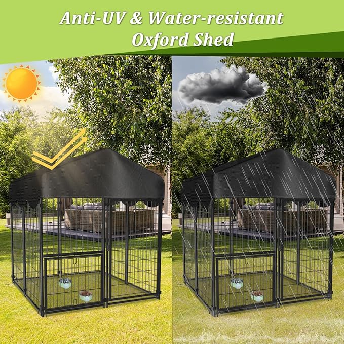 Heavy Duty Dog Kennel Outdoor, Covered Dog Kennels Outside - Image 4