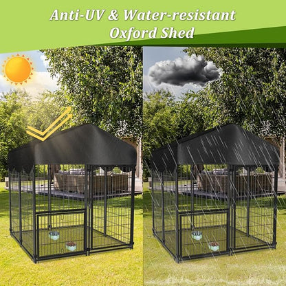 Heavy Duty Dog Kennel Outdoor, Covered Dog Kennels Outside - Image 4