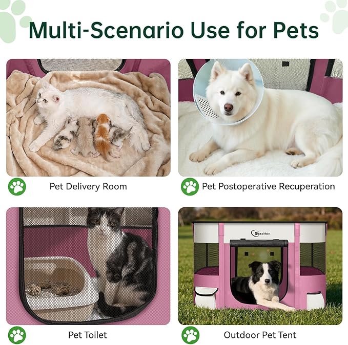 Dog Playpen, Cat Pet Puppy Pen, Portable Playpens - Image 3