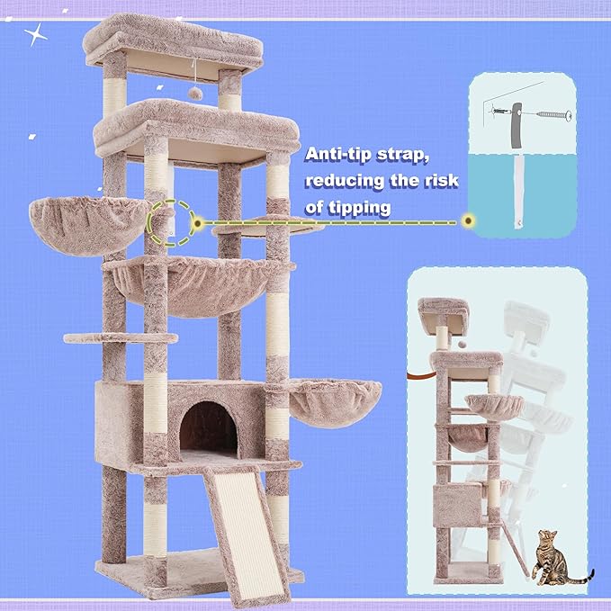 Hey-brother Cat Tree Tower, Scratching Posts - Image 9