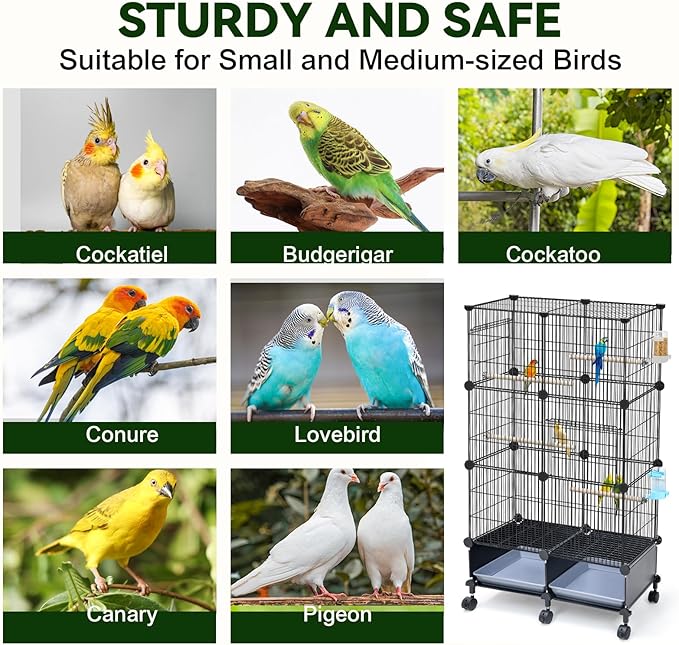 VISCOO Upgraded Encrypted 46-Inch Bird Cage, - Image 5