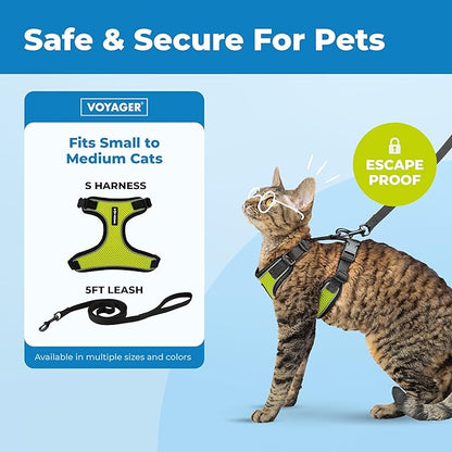 Voyager Escape-Proof Step-in Lock Cat Harness & 5ft Neoprene-Handle Leash Set - Image 2