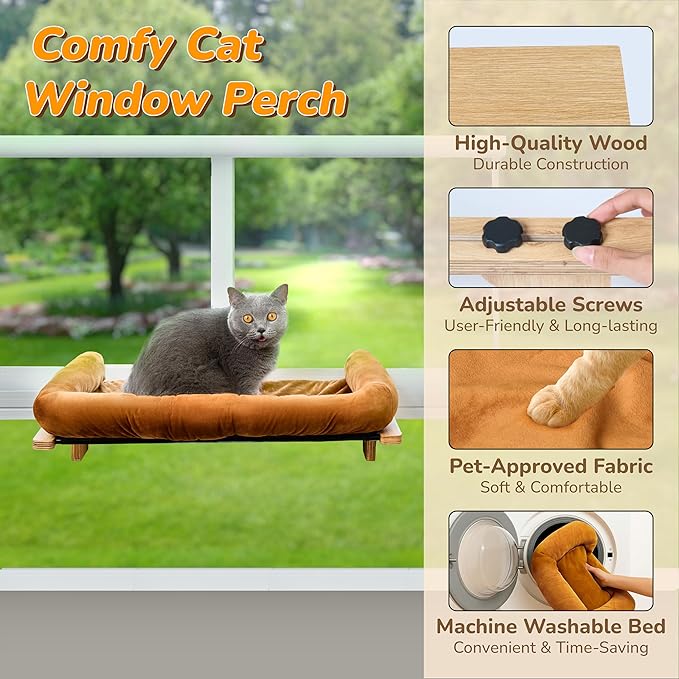 PURRHOUSE 45LBS Cat Window Perch - Image 2