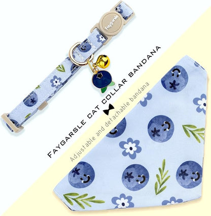 Faygarsle 2 Pack Blueberry Pattern Cat Collar Set - Image 6