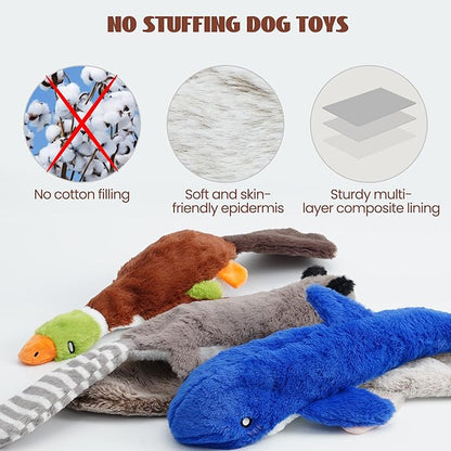 Nocciola 2-in-1 No Stuffing Crinkle Dog Toys - Image 5