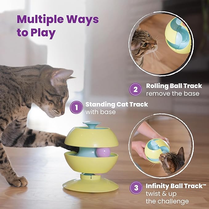 Catstages Twist-A-Ball 3-in-1 Convertible Cat Track Toy, Rolling Ball Toy - Image 3
