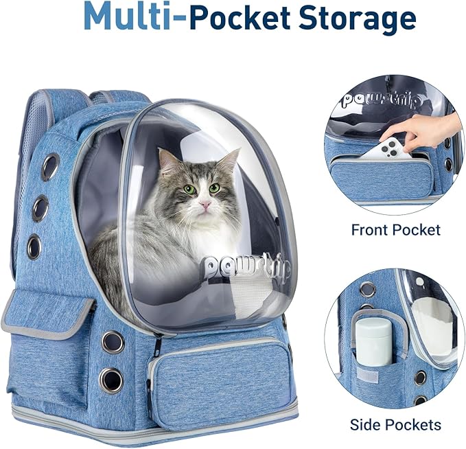 Cat Backpack Carrier with Large Space Bubble Window, Airline Approved - Image 5