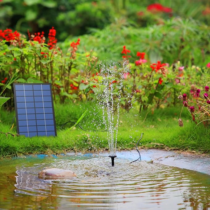 AISITIN 2.5W Solar Fountain Pump, DIY Outdoor Solar Water Fountain - Image 3