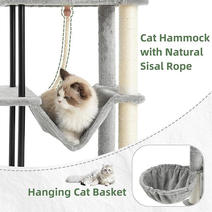 Gitelsnour Cat Tree, Cat Tower for Indoor Cats, 43.3 inch Cat Tree Tower - Image 4