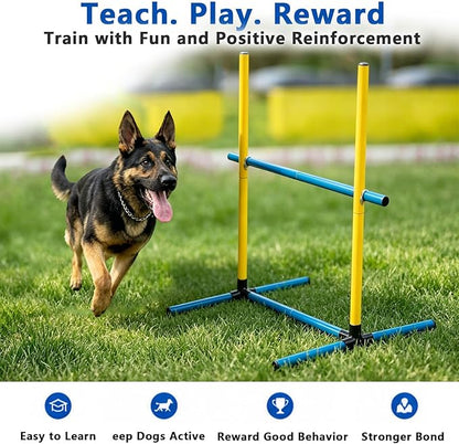 Dog Agility Training Hurdle Set, Adjustable PVC Jump Bars - Image 5
