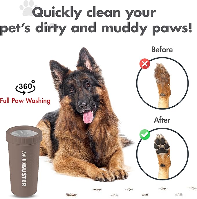 Dexas MudBuster Large Dog Paw Cleaner, Fits 2.5"-3.5" Wide Paws, Gentle - Image 5