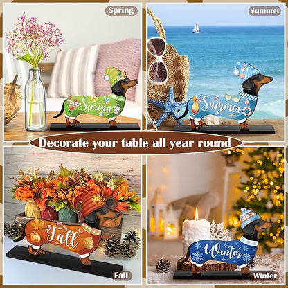 42 Pcs Interchangeable Summer Dachshund Holiday Wiener Dog Decor Seasonal - Image 4