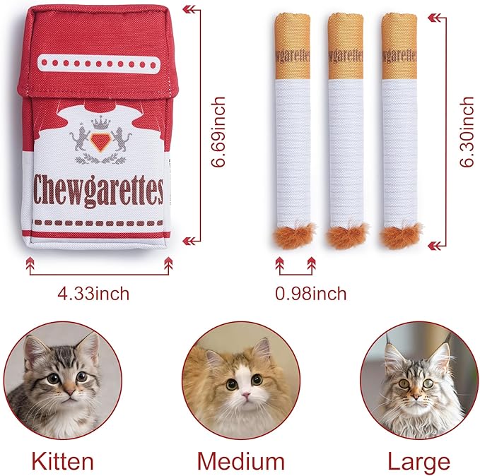 Nocciola 3 Pack Catnip Toys for Cats, Funny Cat Toys Filled - Image 3
