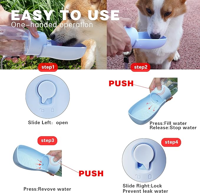Foldable Dog Water Bottle, Portable Water Dispenser - Image 3