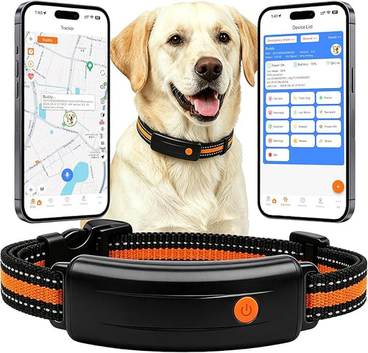 4G LTE GPS Pet Tracker & Virtual Fence, Real-Time Location, Heart Rate & by YIXXI