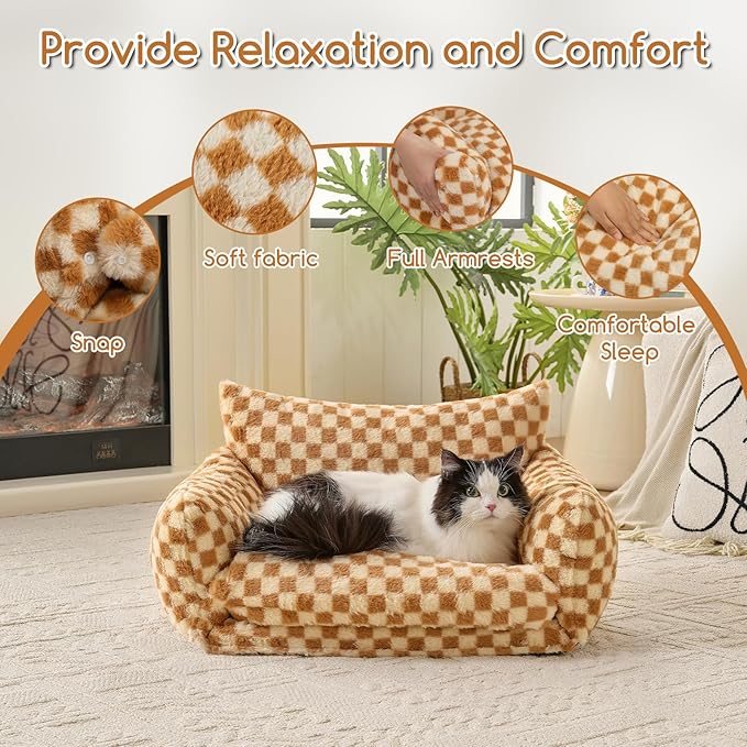 Hollypet Cat Bed Fluffy Plush Multifunctional Double-Layer Machine Washable - Image 6