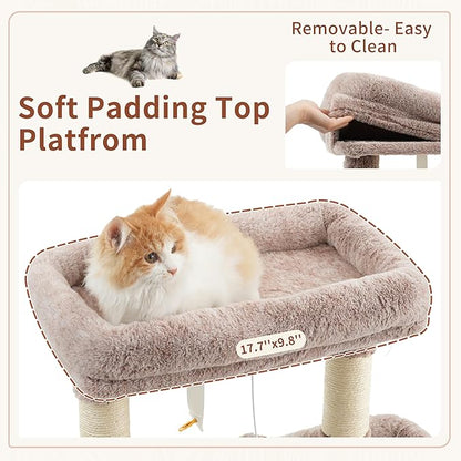 Gitelsnour Cat Tree for Indoor Cats, 55.1 inch Cat Tower - Image 4