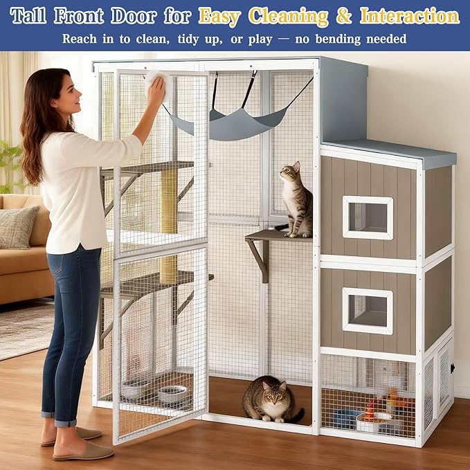 PetsCosset Large Catio Outdoor Cat Enclosure Large Cat House - Image 5