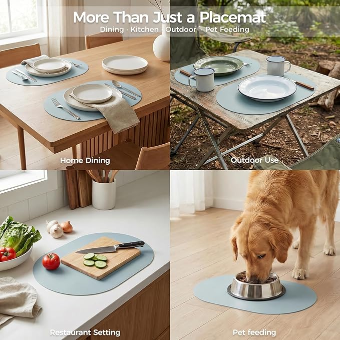 Premium Thick Silicone Placemat，Heat & Oil Resistant, Non-Slip Table Mat - Image 3