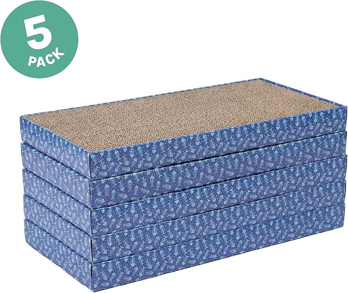 Kitty City 5-Pack XL Double Sided Corrugate Cat Scratcher Pads - Image 2