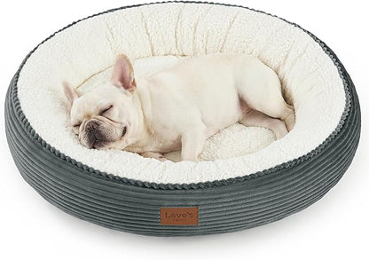 Love's cabin Round Donut Cat and Dog Cushion Bed, 30in Pet Bed by Lovescabin