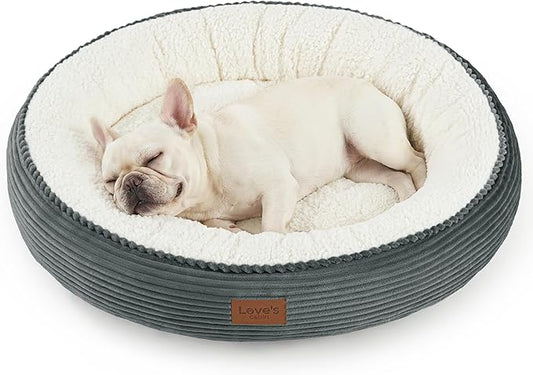 Love's cabin Round Donut Cat and Dog Cushion Bed, 30in Pet Bed by Lovescabin